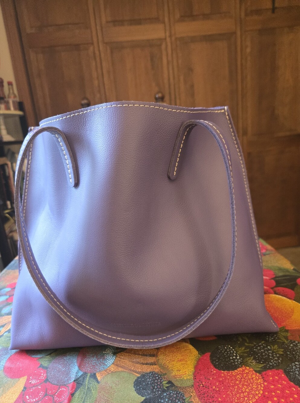 Portland Leather Goods August Tote in Morning Glory Leather